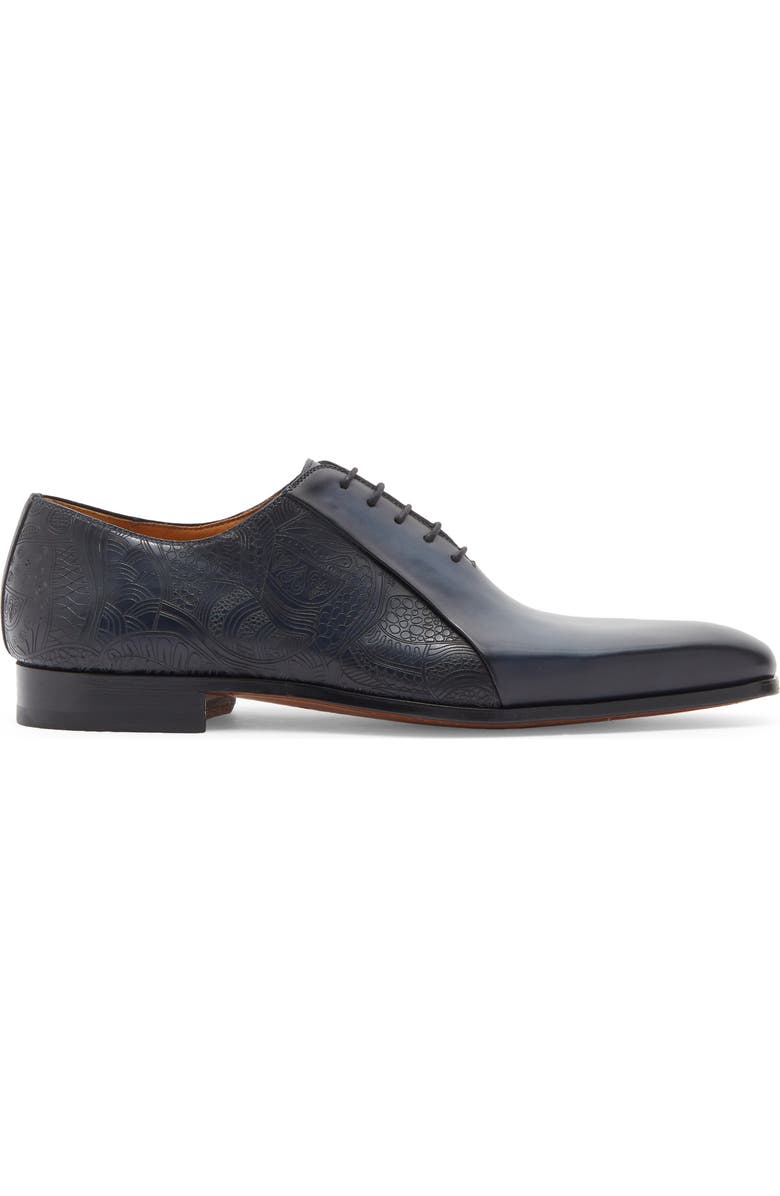 Magnanni Novian Debossed Oxford, Alternate, color, Navy