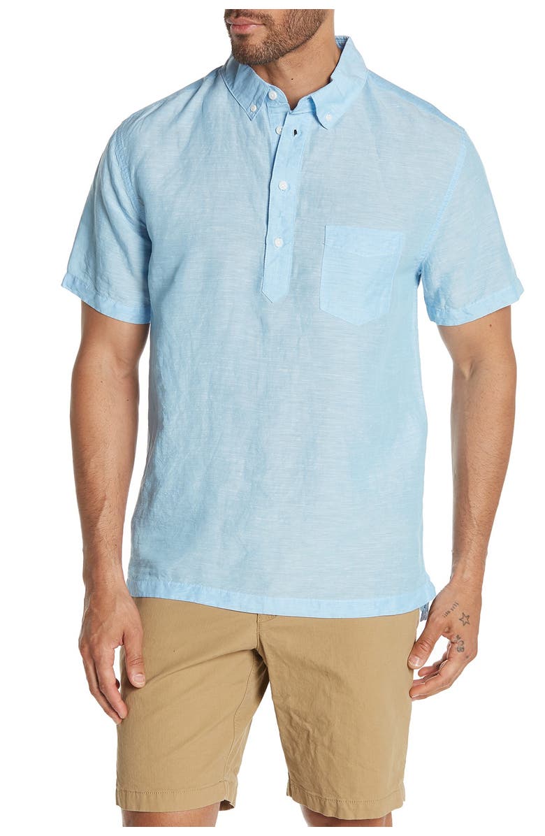 Onia Josh Short Sleeve Henley Shirt, Main, color, 