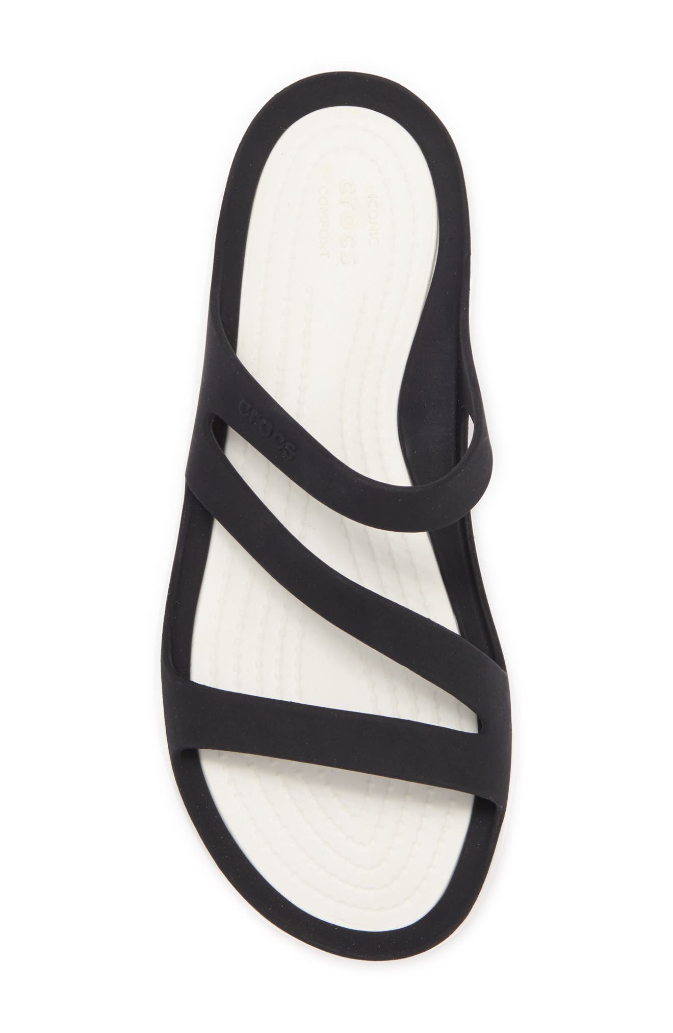 CROCS Swiftwater Slide Sandal, Alternate, color, Black/White