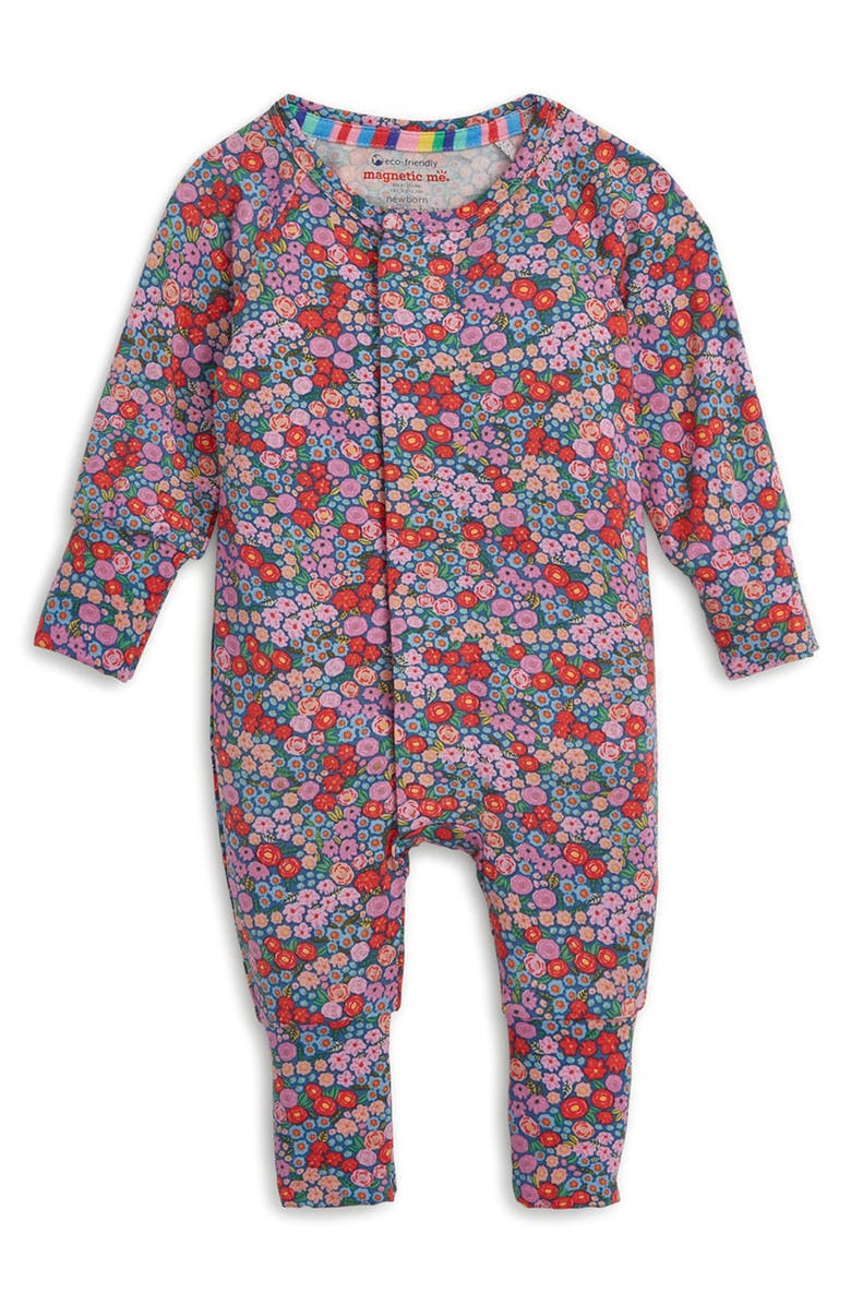 Magnetic Me Gilded Lily Magnetic Closure Convertible Romper, Main, color, Red