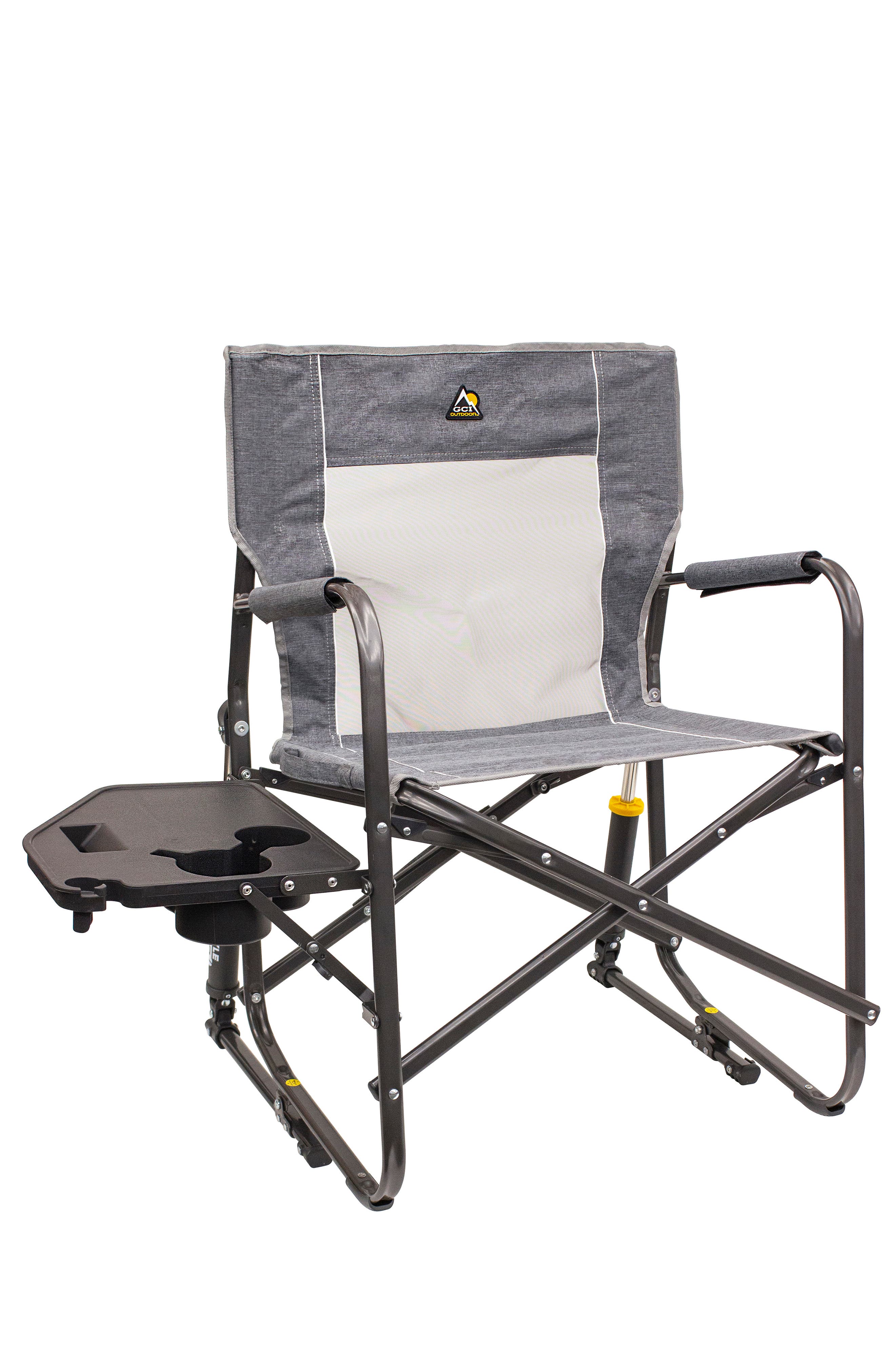 GCI Freestyle Rocker with Side Table in Heathered Pewter 
