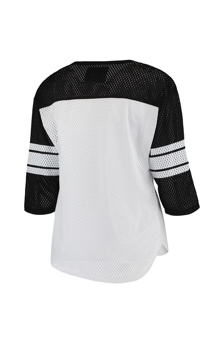 G-III 4HER BY CARL BANKS Women's G-III 4Her by Carl Banks White/Black Minnesota Vikings First Team 3/4-Sleeve Mesh T-Shirt, Alternate, color, 