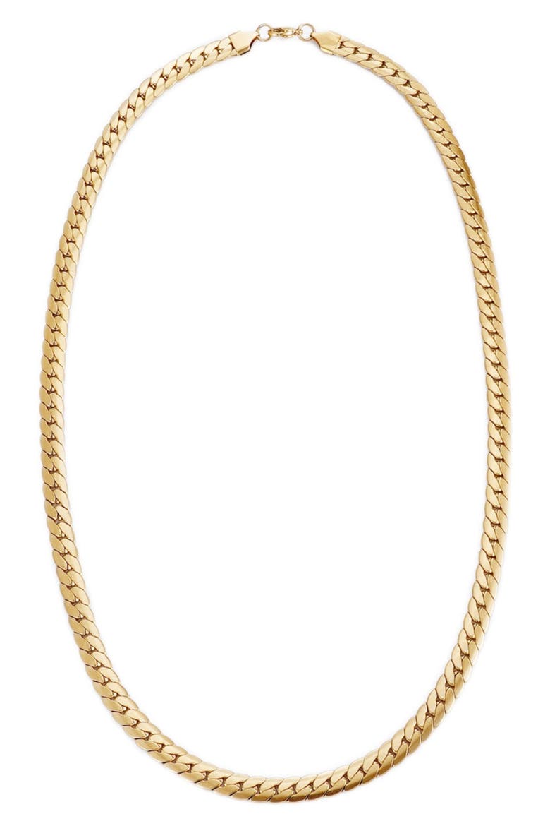 Men's 18K Gold Plated Stainless Steel Curb Chain Necklace, Main, color, GOLD