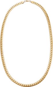 Adornia Men's 18K Gold Plated Stainless Steel Curb Chain Necklace