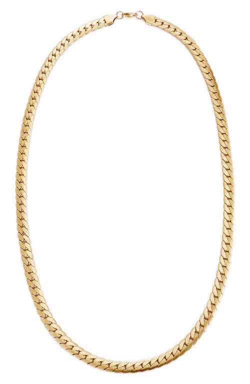 Adornia 18k Gold Plated Stainless Steel Curb Chain Necklace In Gold
