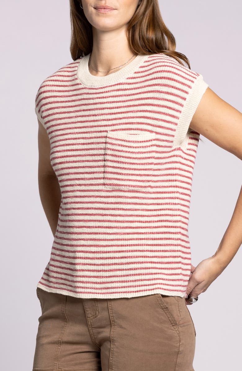 Thread 
Supply Andie Short Sleeve Sweater, Alternate, color, Cream Rose