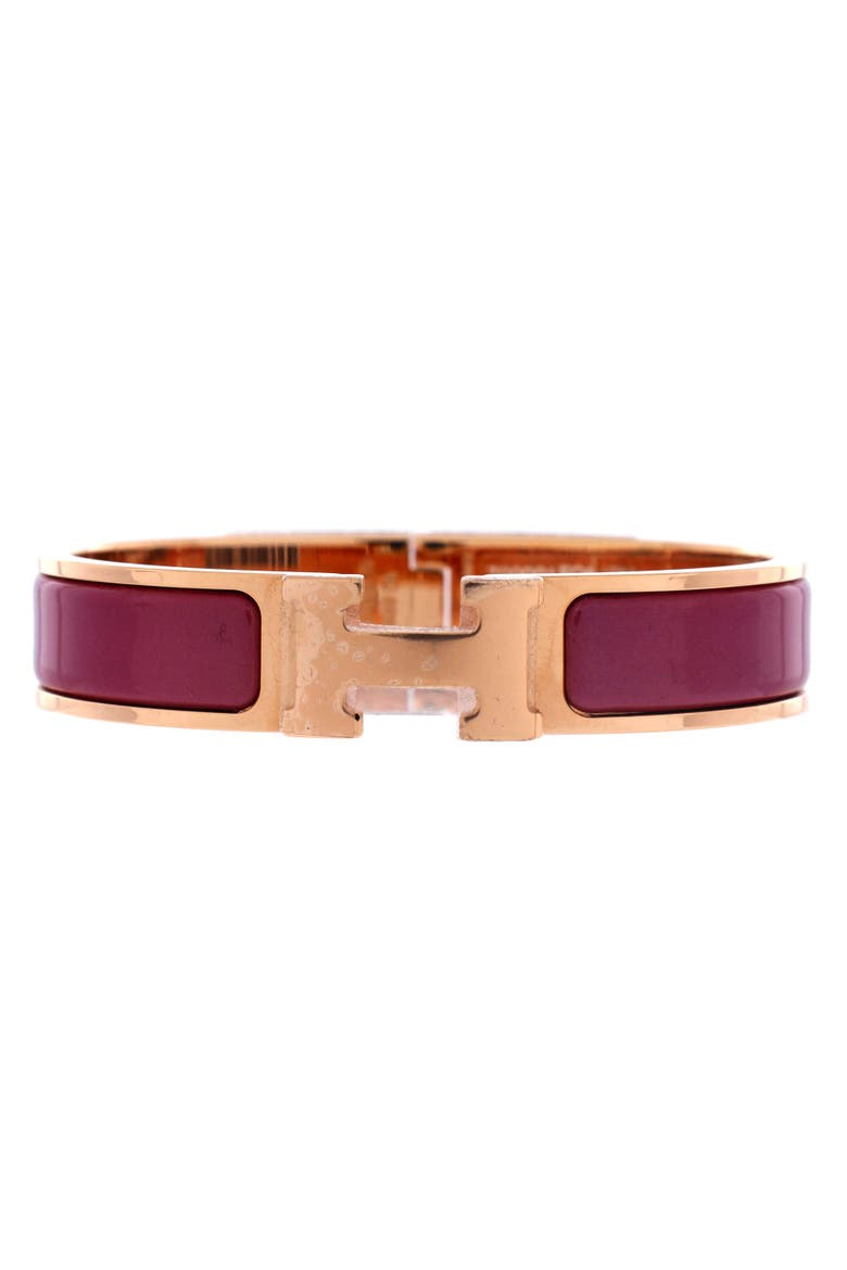 Clic H Bracelet Enamel Narrow, Main, color, Purple