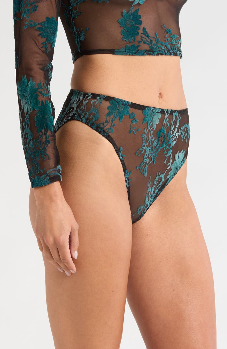 KILO BRAVA High Cut Embroidered Mesh Briefs, Alternate, color,