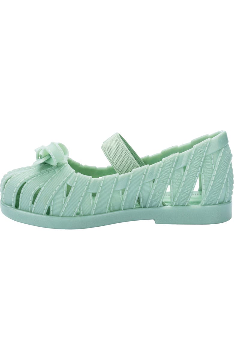 Mini Melissa M Lover Ballerina Flat, Alternate, color, Glitter Green