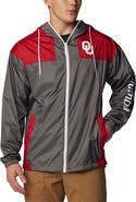 Columbia Men's Columbia Charcoal Oklahoma Sooners Flash Challenger Omni-Shade Full-Zip Windbreaker Hoodie Jacket