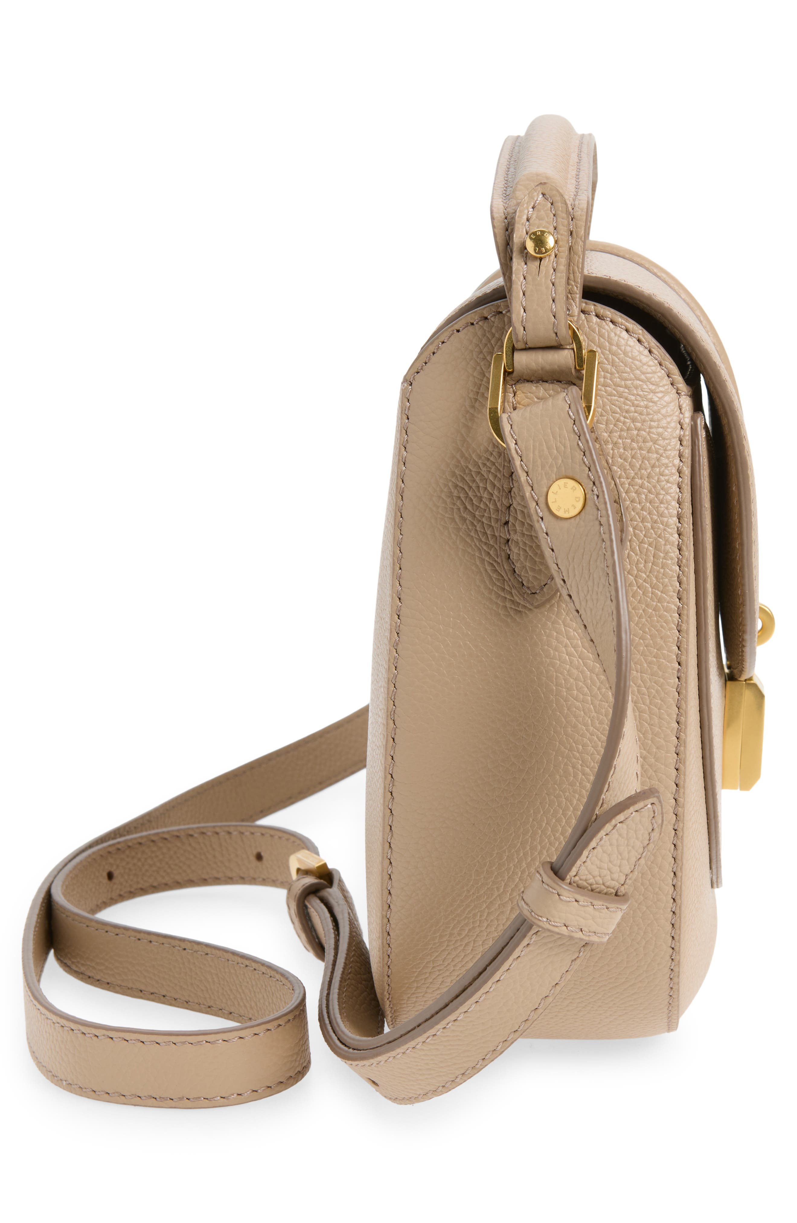 Siena Leather Saddle Crossbody Bag, Alternate, color, LIGHT TAUPE