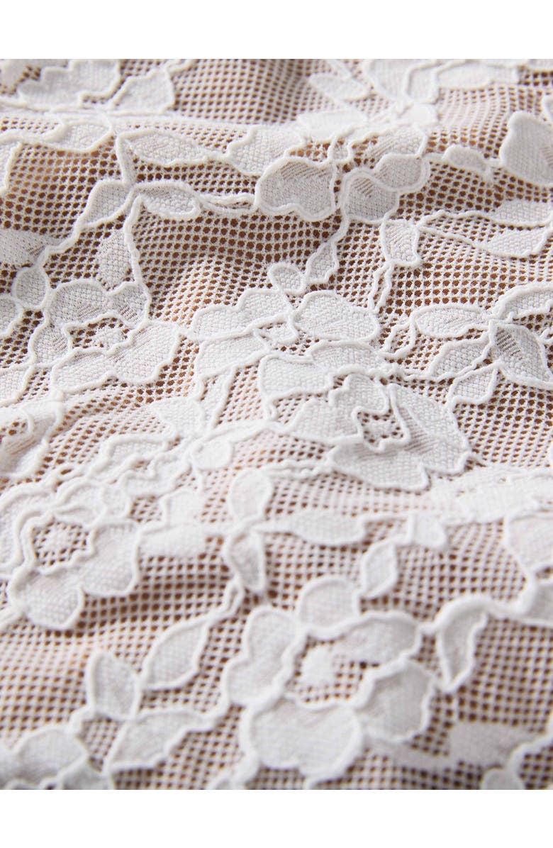 MICHAEL Michael Kors Lace Up Cross Back One Piece, Alternate, color, White