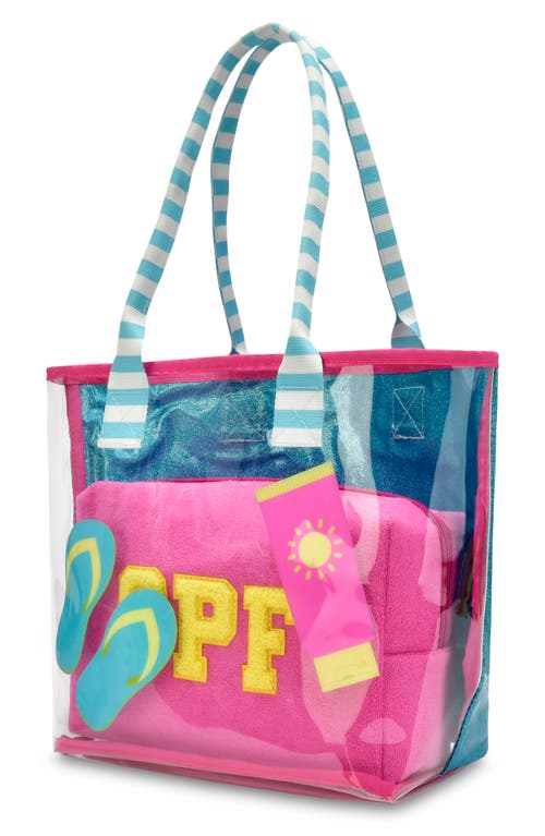 Iscream Kids' Pool Party Clear Tote & Zip Pouch Set In Multi