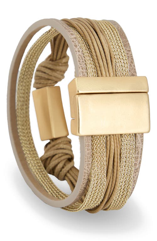 Saachi Mixed Media Multistrand Bracelet In Gold