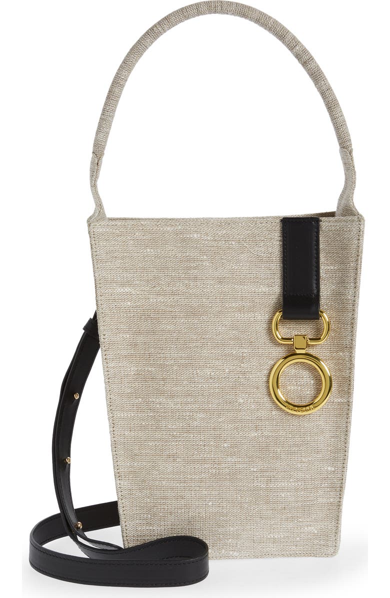 Vavvoune Mishe Linen & Leather Crossbody Bag, Main, color,