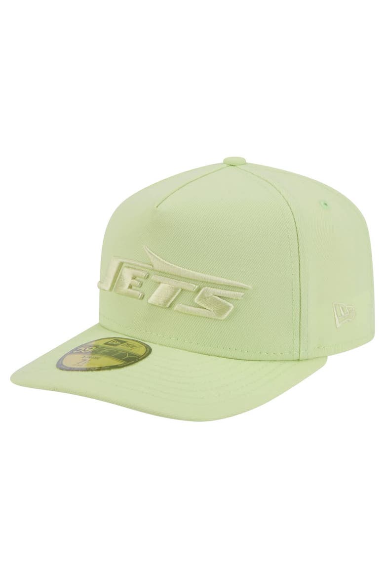 Men's New Era Green New York Jets Color Pack A-Frame 59FIFTY Fitted Hat, Alternate, color, Green
