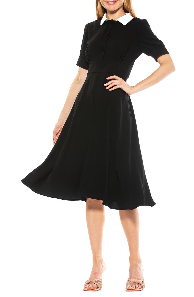 Alexia Admor Collared Midi Dress, Alternate, color, 