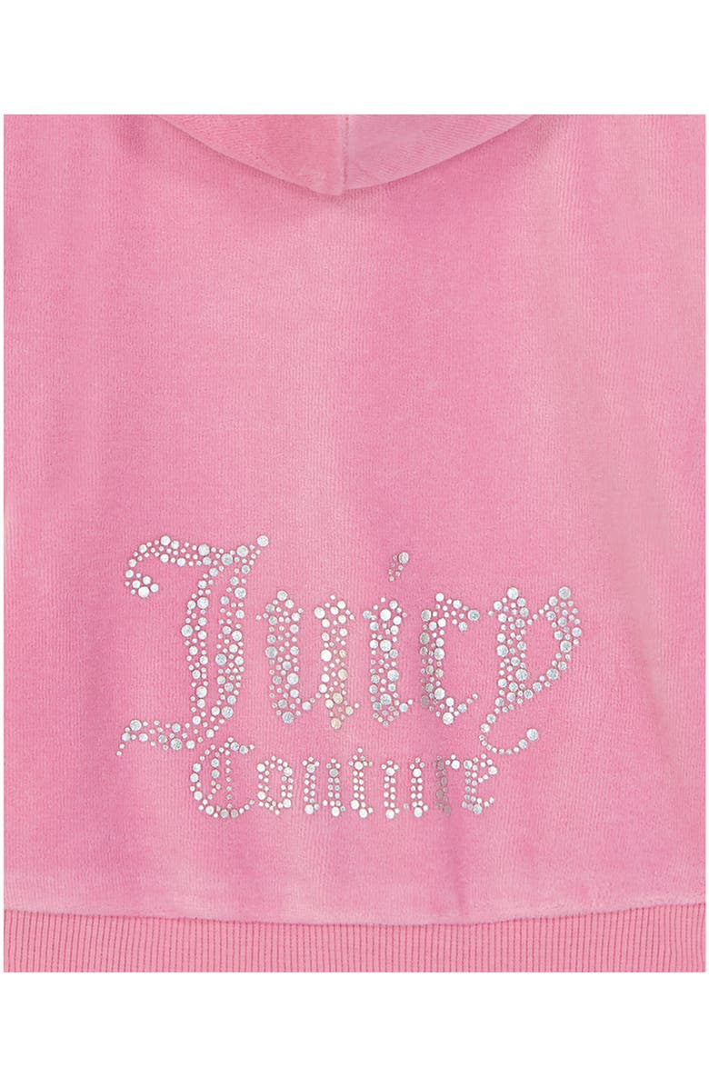Juicy Couture Velour Zip Hoodie & Track Pants Set, Alternate, color, Pink