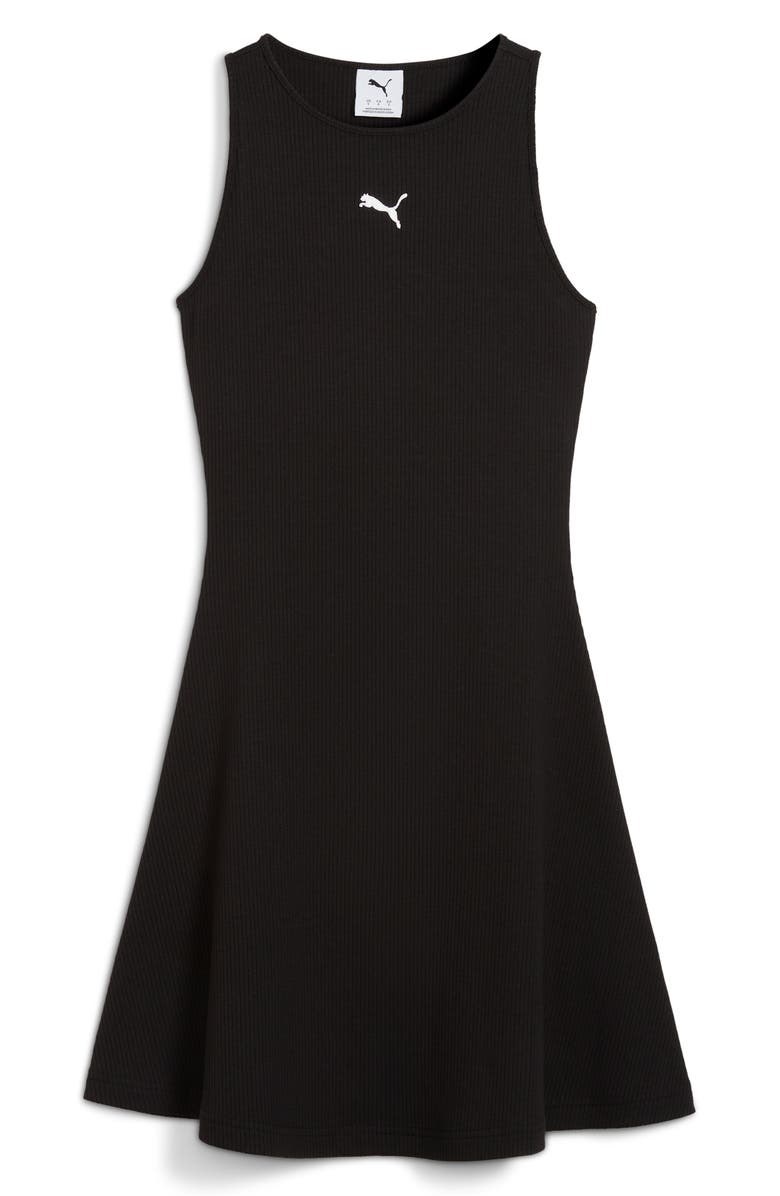 PUMA Wardrobe Essentials Ribbed Sleeveless Dress, Alternate, color, Puma Black