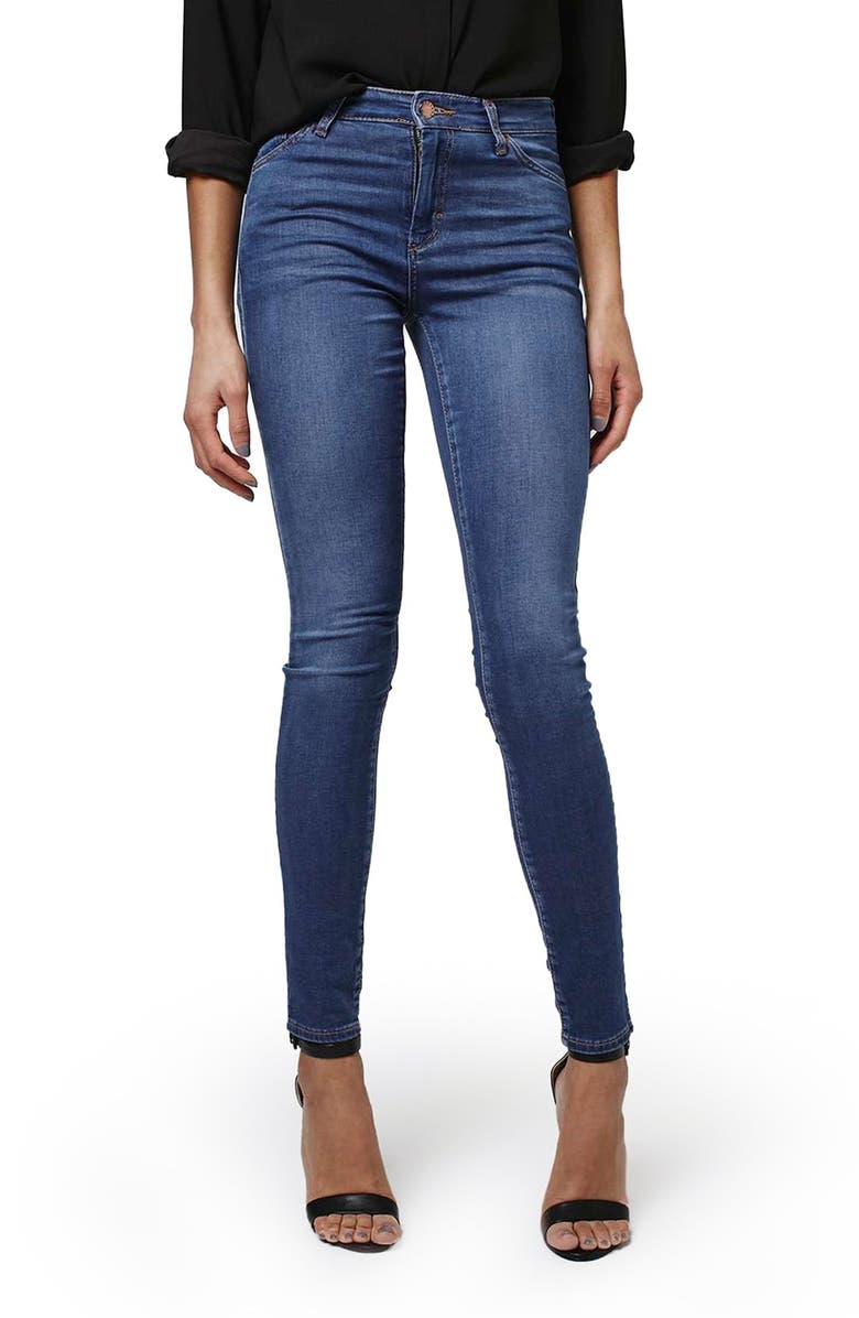 Topshop 'Leigh' Ankle Skinny Jeans, Main, color,