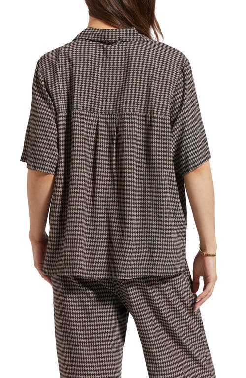 Brixton Hudson Lounge Short Sleeve Button-up Shirt In Black