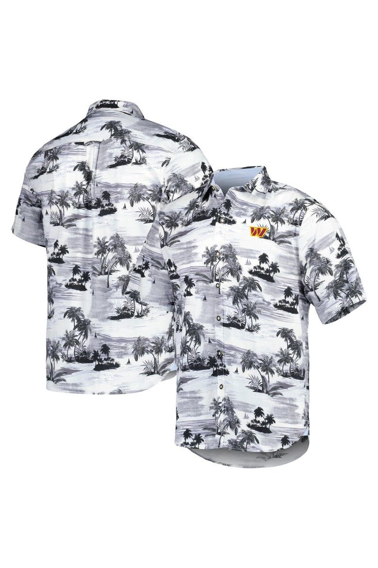 Men's Tommy Bahama Black Washington Commanders Sport Tropical Horizons Button-Up Shirt, Main, color, Black