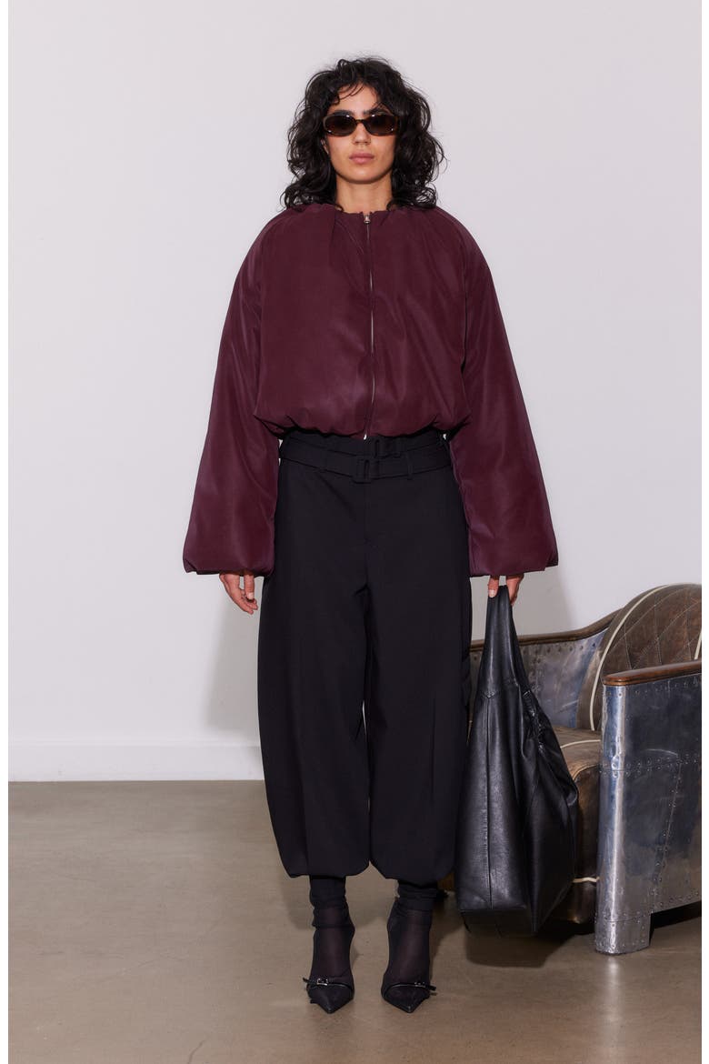 Bordeaux Bomber Jacket, Alternate, color, Bordeaux