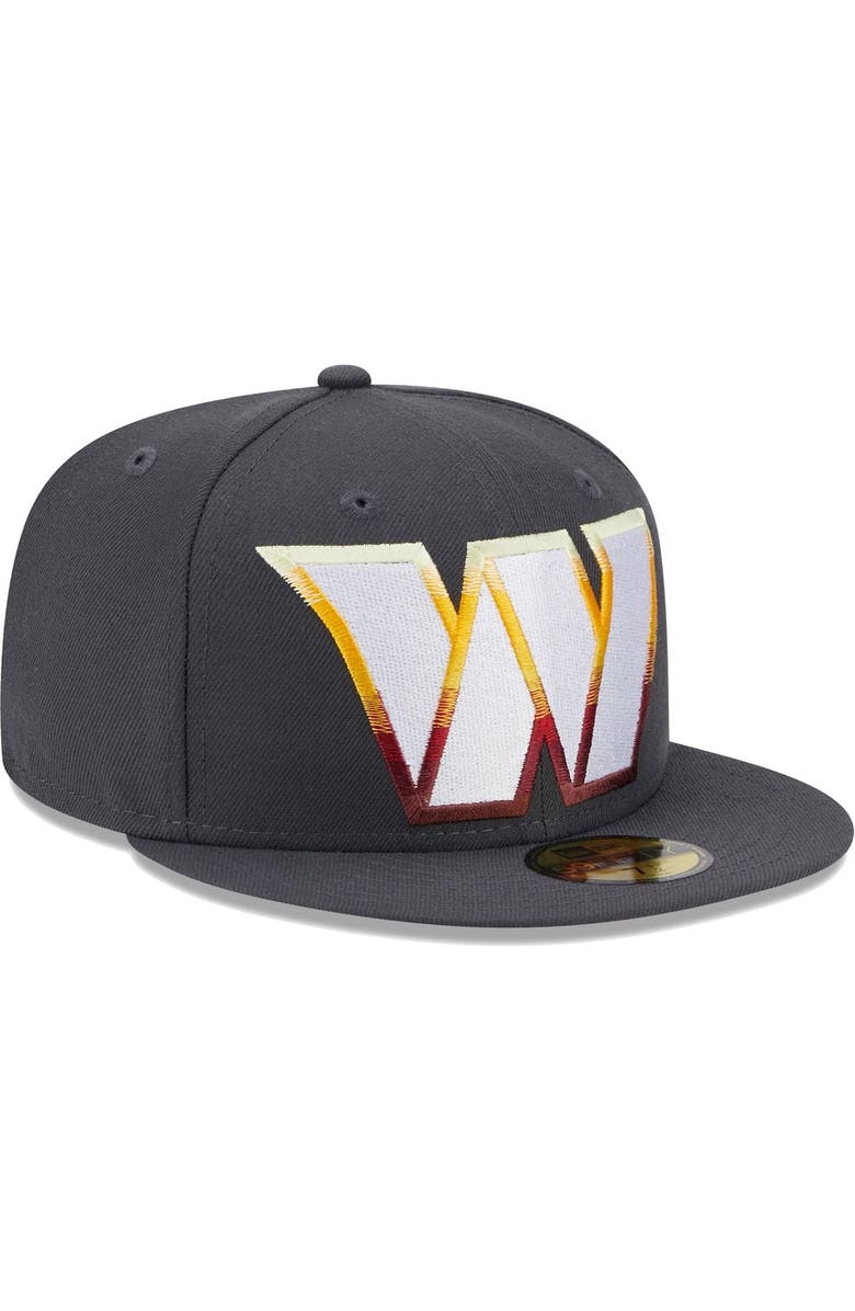 New Era Men's New Era Graphite Washington Commanders Color Dim 59FIFTY Fitted Hat, Alternate, color, 