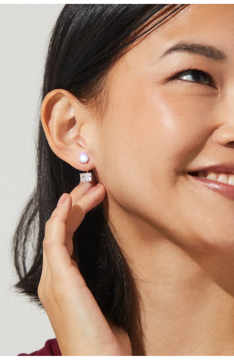 Nadri A La Carte Jacket Earrings, Alternate, color, Gold