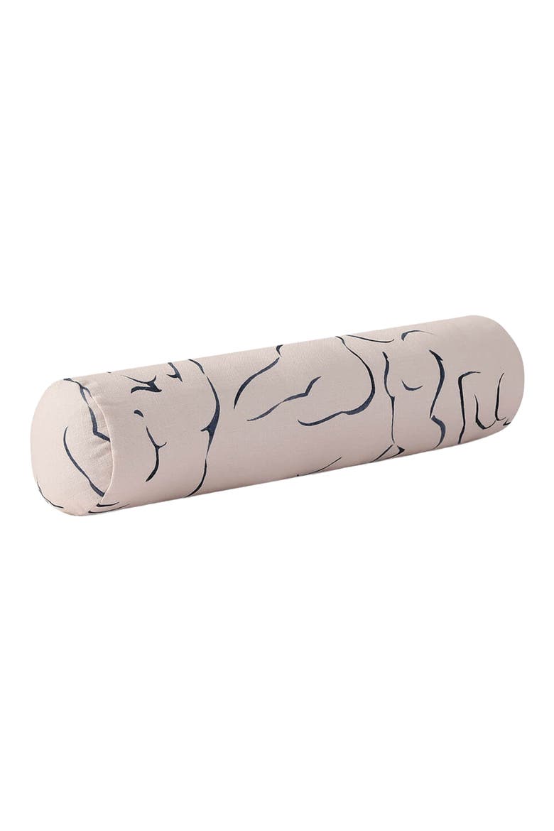 Amour Cotton Bolster Pillow, Alternate, color, OFF WHITE