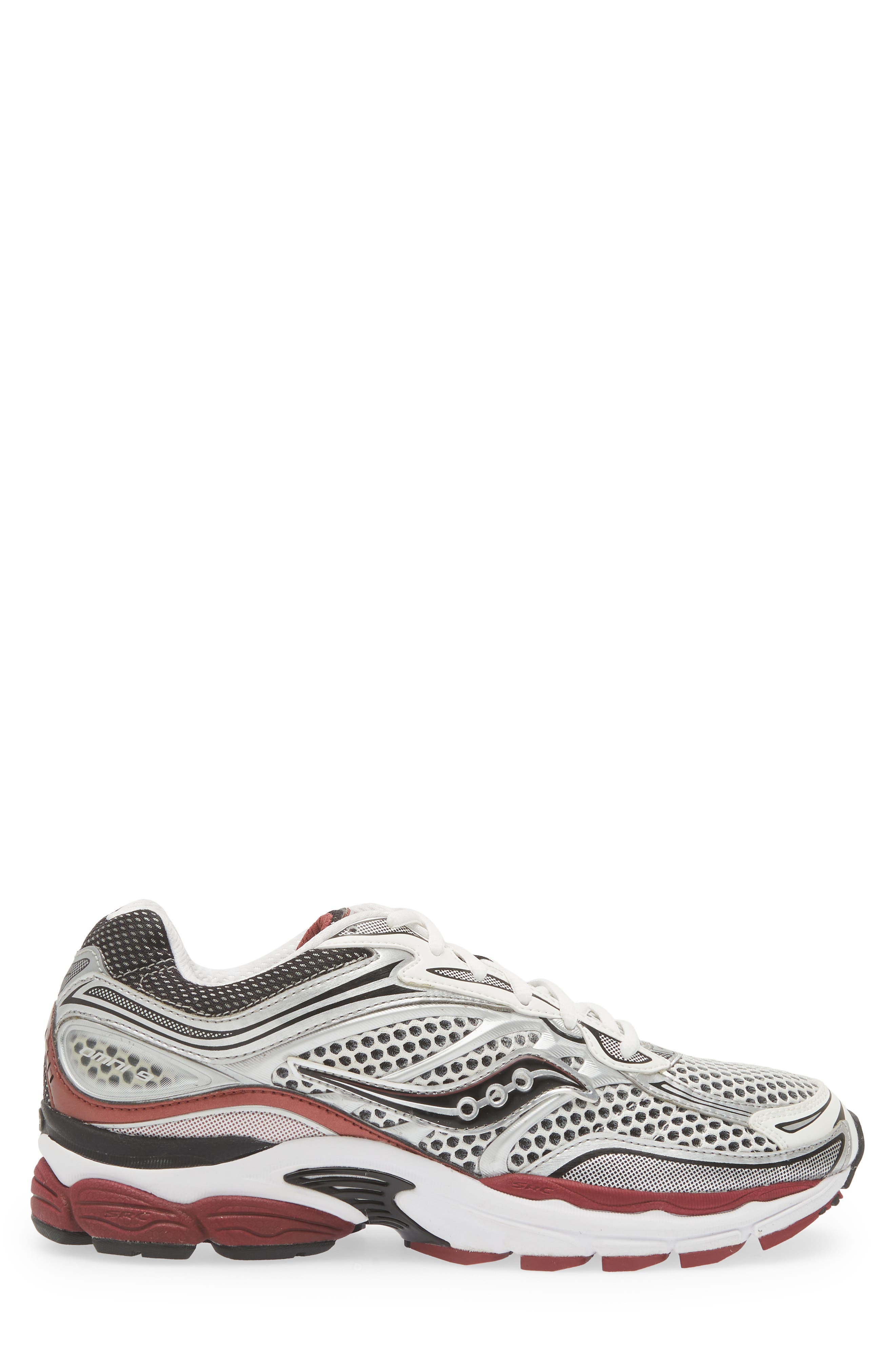 Saucony ProGrid Omni 9 Sneaker, Alternate, color, Silver/Red