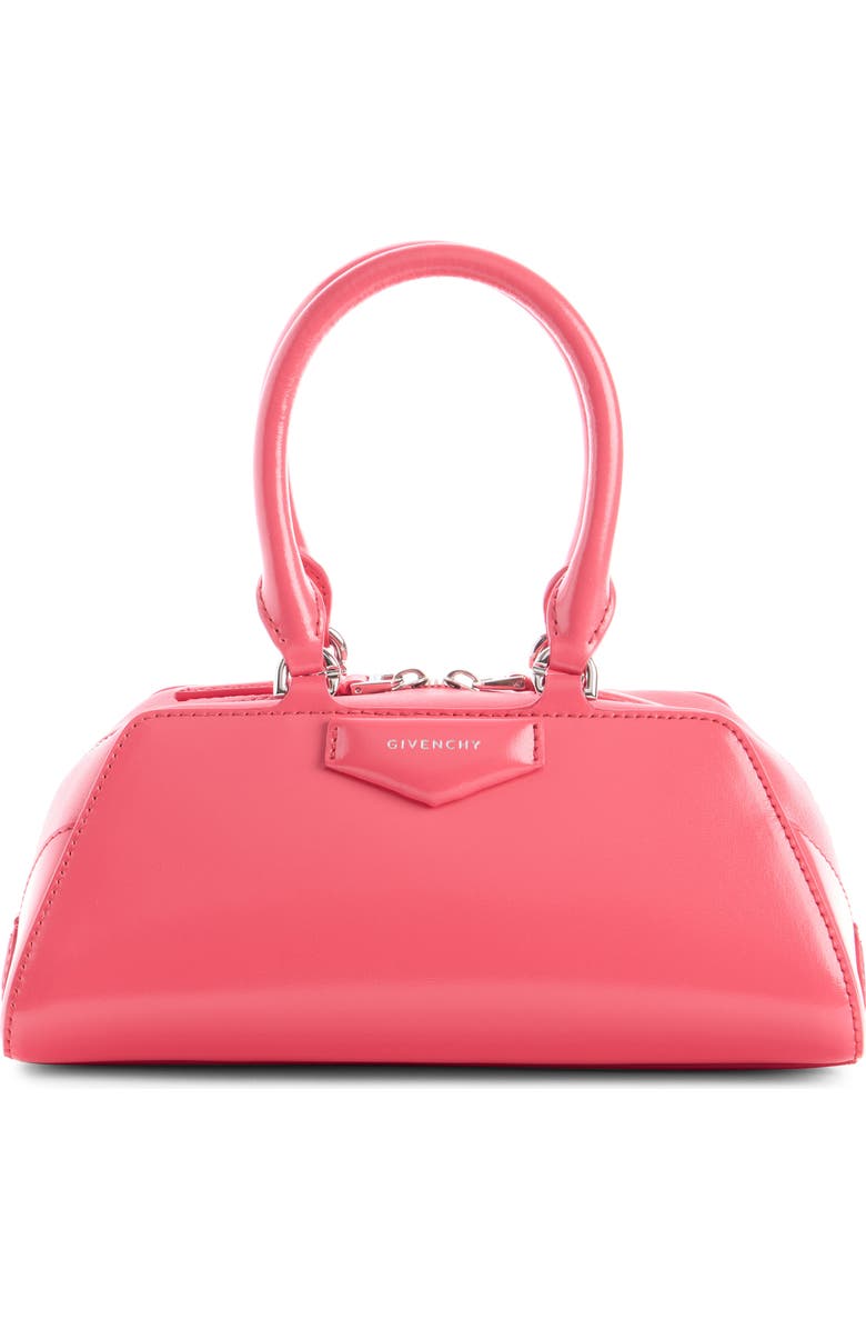 Givenchy Mini Antigona Leather East/West Satchel, Main, color, Bright Peach