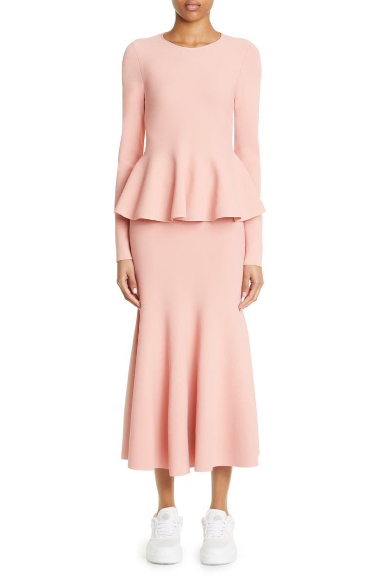 Stella McCartney Compact Knit Peplum Sweater, Alternate, color,