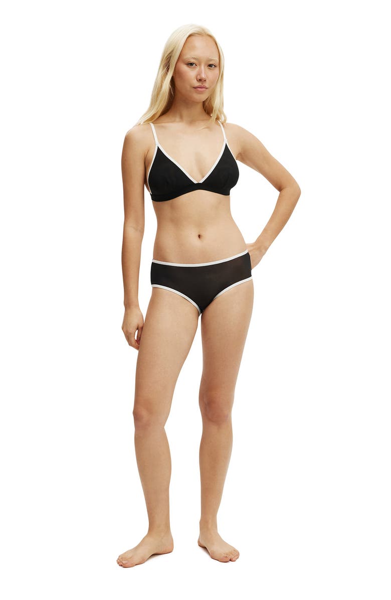 COTTON ON BODY Women's Sporty Mesh Triangle Bralette, Alternate, color, 