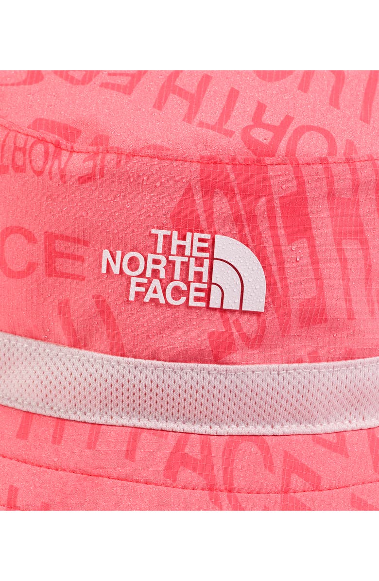The North Face Kids' Class V Reversible Bucket Hat, Alternate, color, Coral Crush Logo Weather Topo