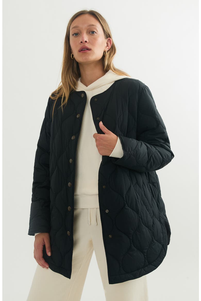 Calista Quilted Jacket, Alternate, color, BLACK