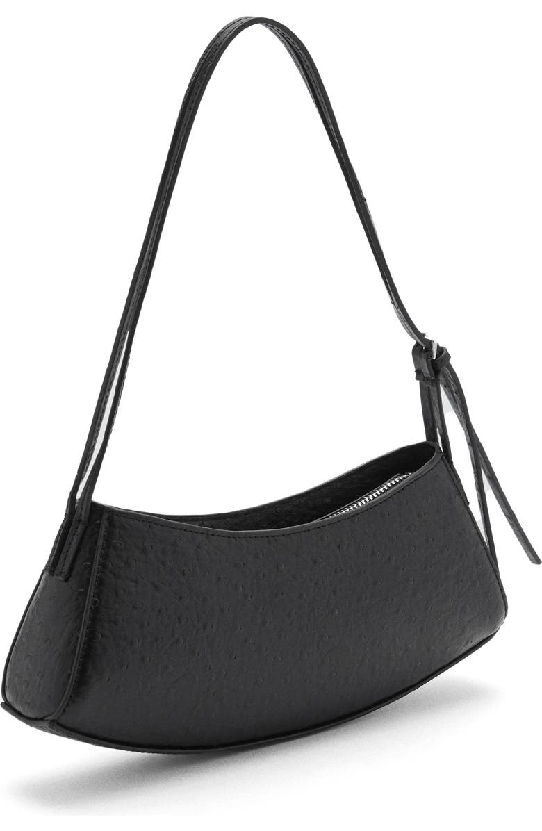 MANGO Oval Textured Faux Leather Shoulder Bag, Alternate, color,