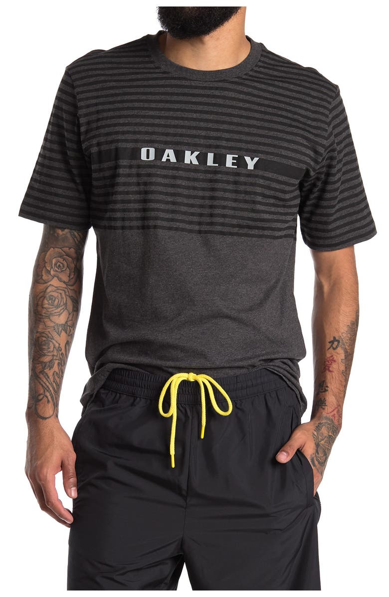 Oakley Logo Colorblocked Stripe T-Shirt, Main, color,