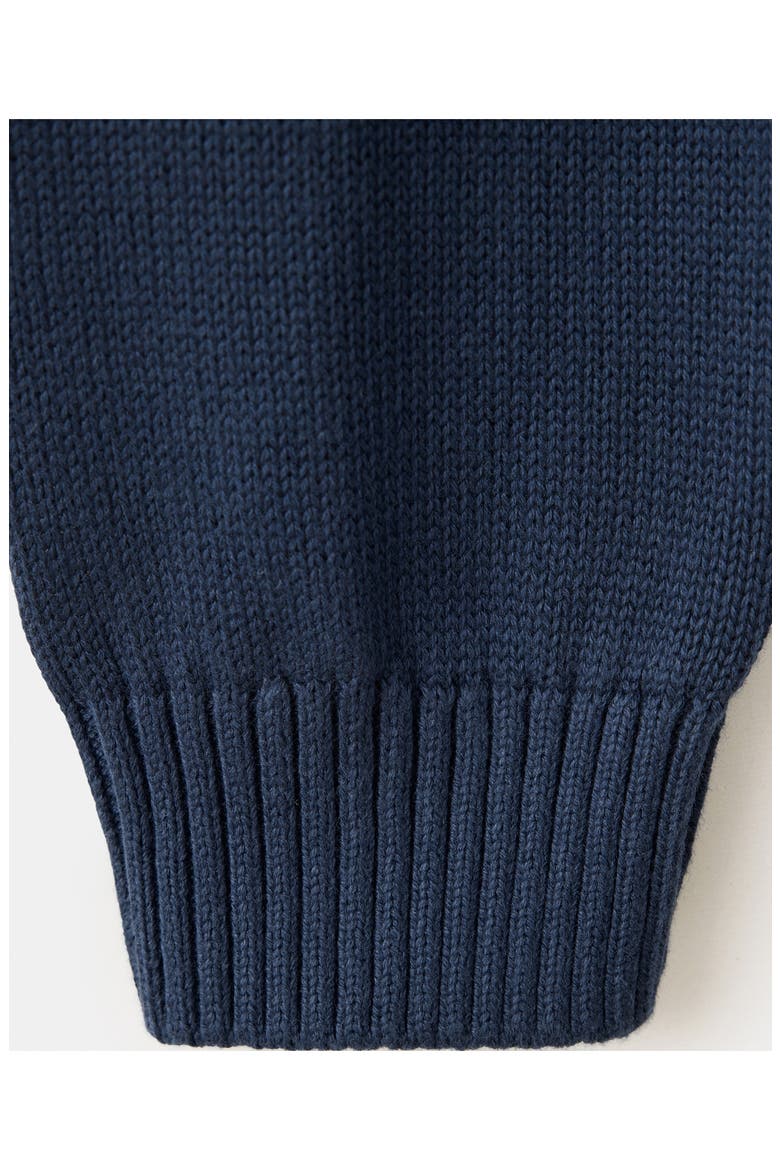 Asymmetrical Off the Shoulder Cotton Sweater, Alternate, color, NAVY
