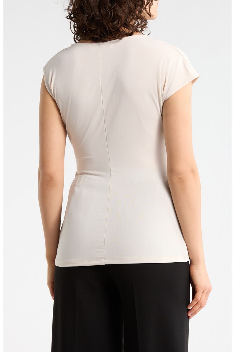 Asymmetric Draped Top, Alternate, color, CREME
