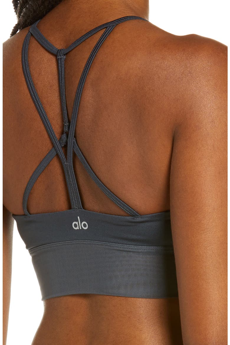 Longline Sports Bra, Alternate, color, ANTHRACITE