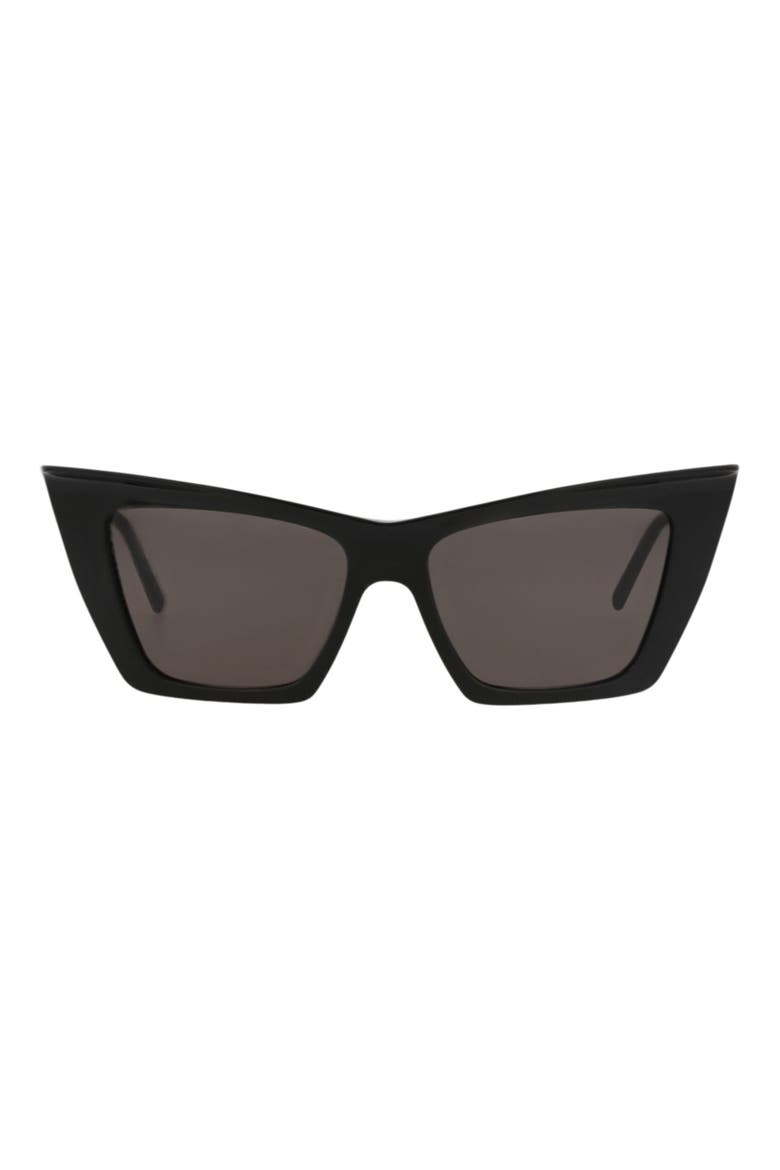 54mm Cat Eye Sunglasses, Main, color, BLACK BLACK BLACK