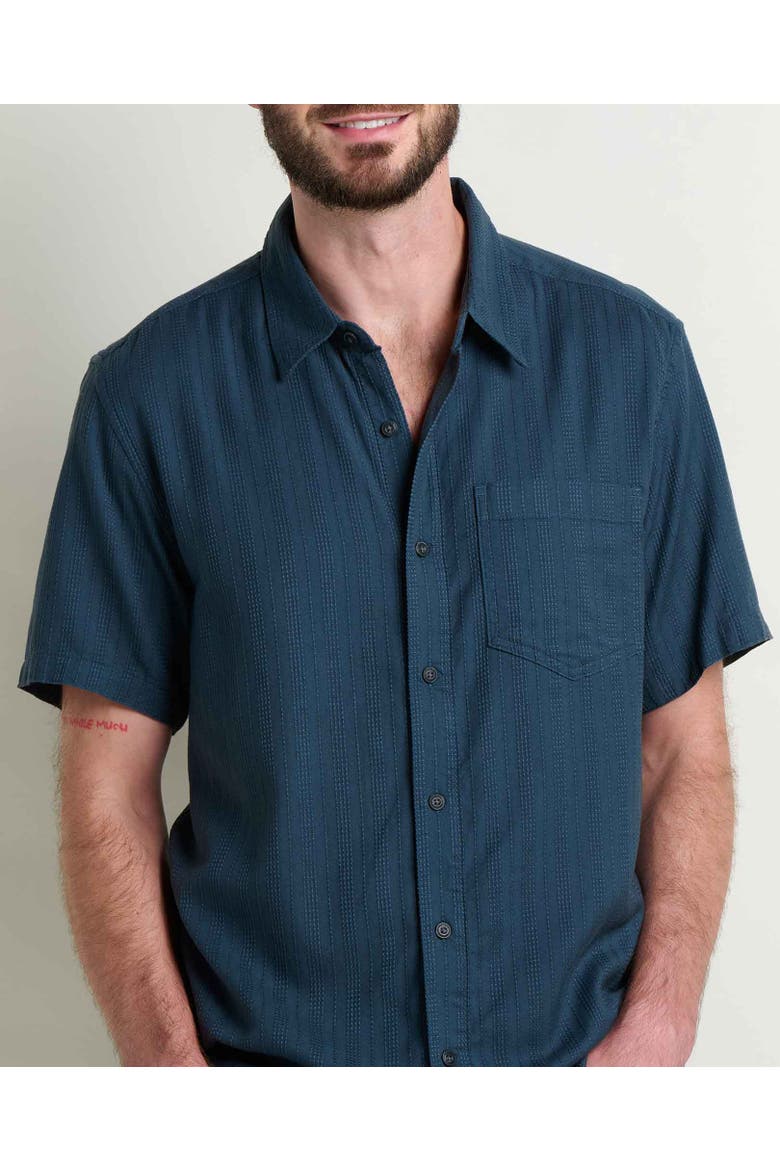 Airscape Short Sleeve Shirt, Alternate, color, Midnight Dobby