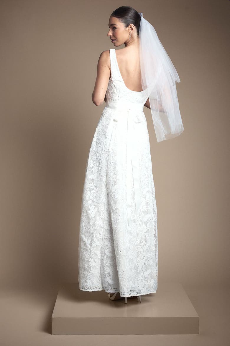 Lace Wrap Maxi Dress, Alternate, color, Ivory