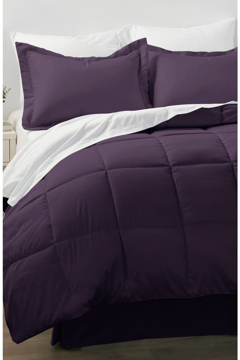 HOME SPUN Premium 8-Piece Bed In A Bag, Alternate, color, PURPLE