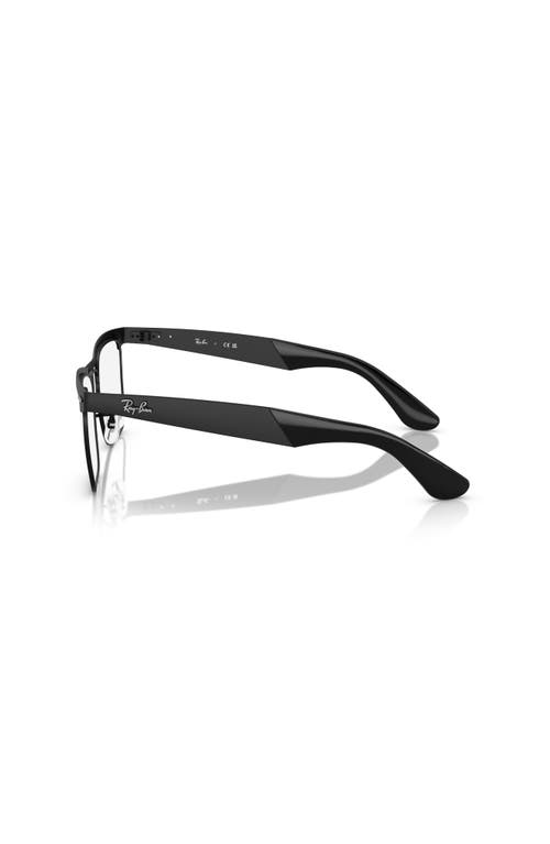 Ray Ban Ray-ban 53mm Square Optical Glasses In Black