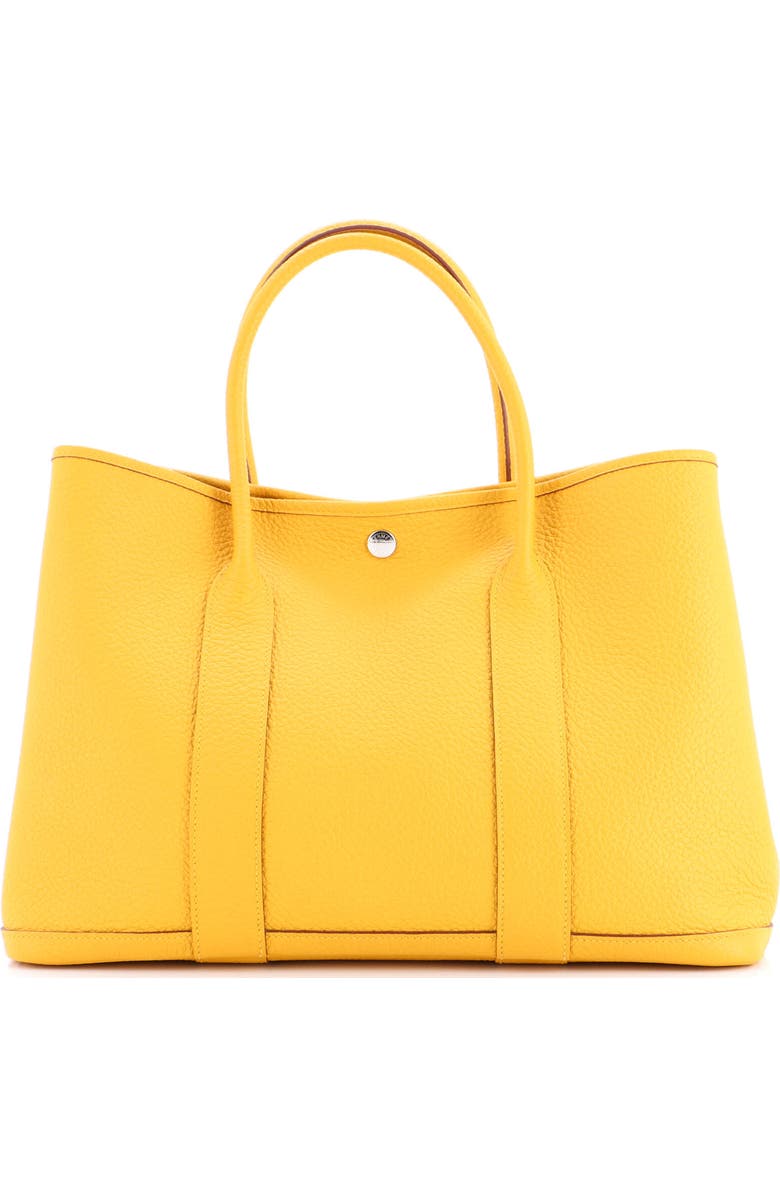 Pre-Owned Hermes Garden Party Tote Leather 36, Main, color, Jaune Ambre