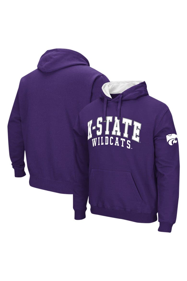 Men's Colosseum Purple Kansas State Wildcats Double Arch Pullover Hoodie, Main, color, Purple