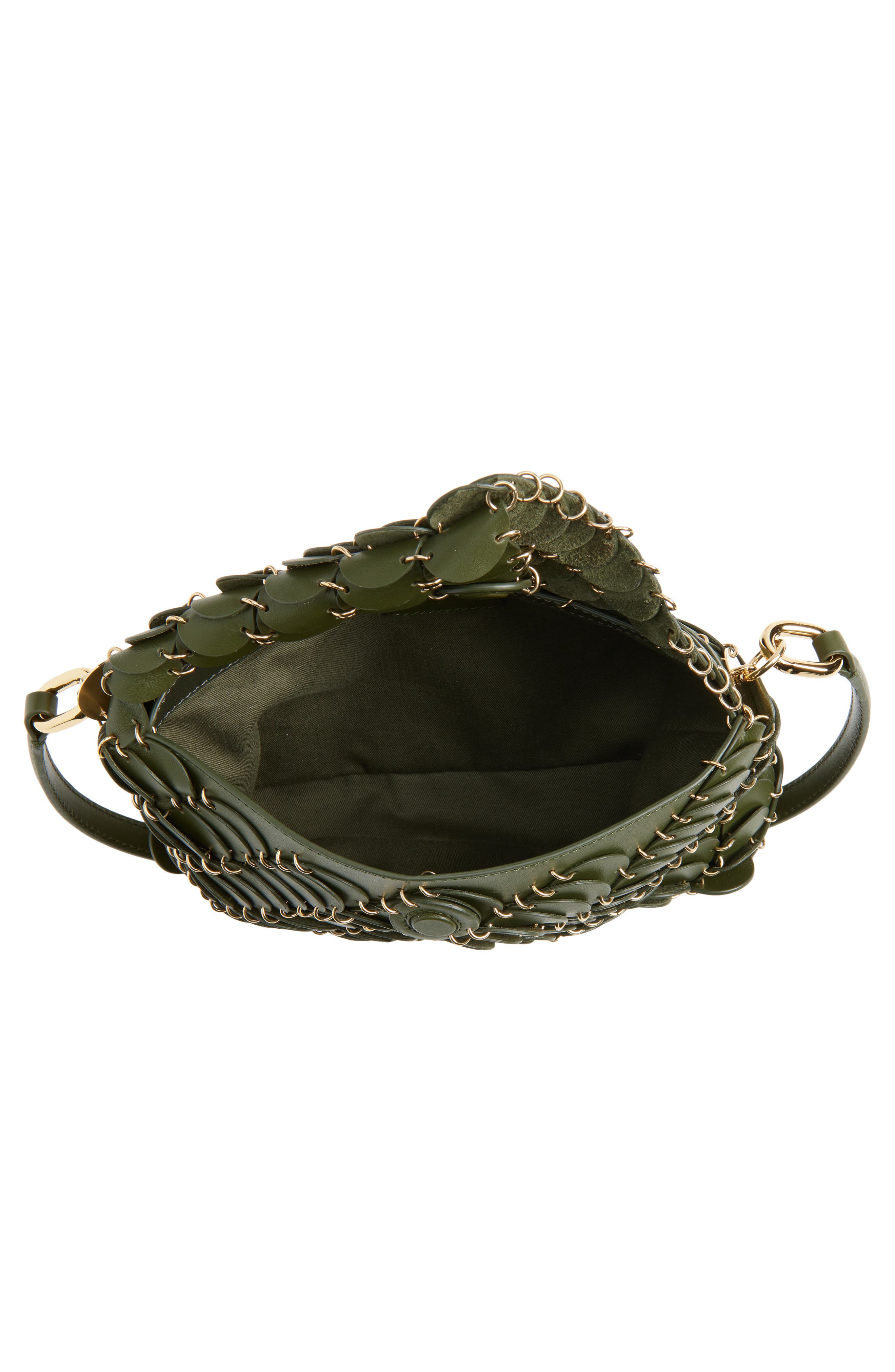 Rabanne Paco Leather Hobo Bag, Alternate, color, 