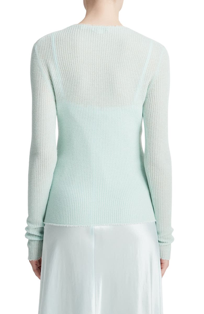Vince Fray Waffle Stitch Cashmere & Silk Top, Alternate, color, 